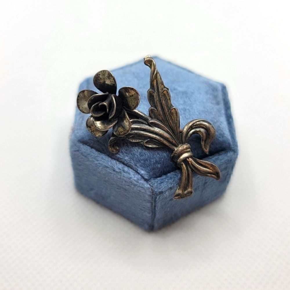 JEWELART Vintage Flower Brooch 